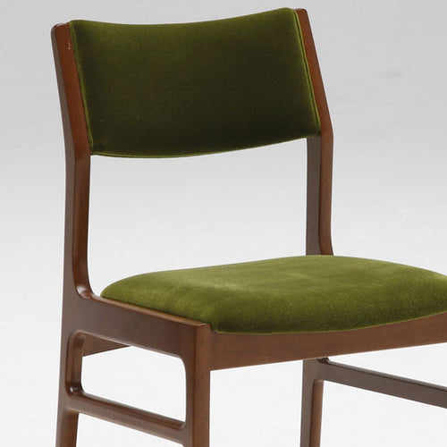 chaise de salle à manger sans accoudoirs, vert moquette