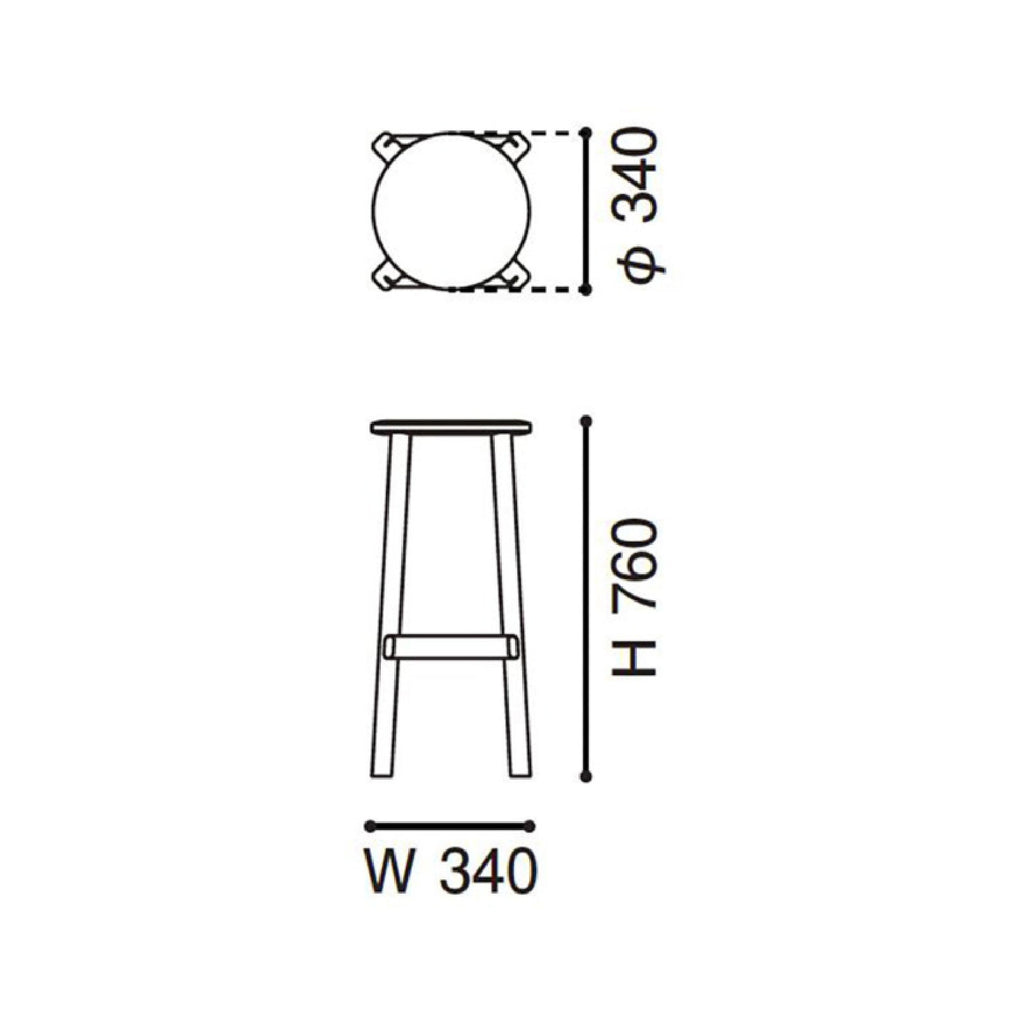 TABOURET DE BAR HAUT noir