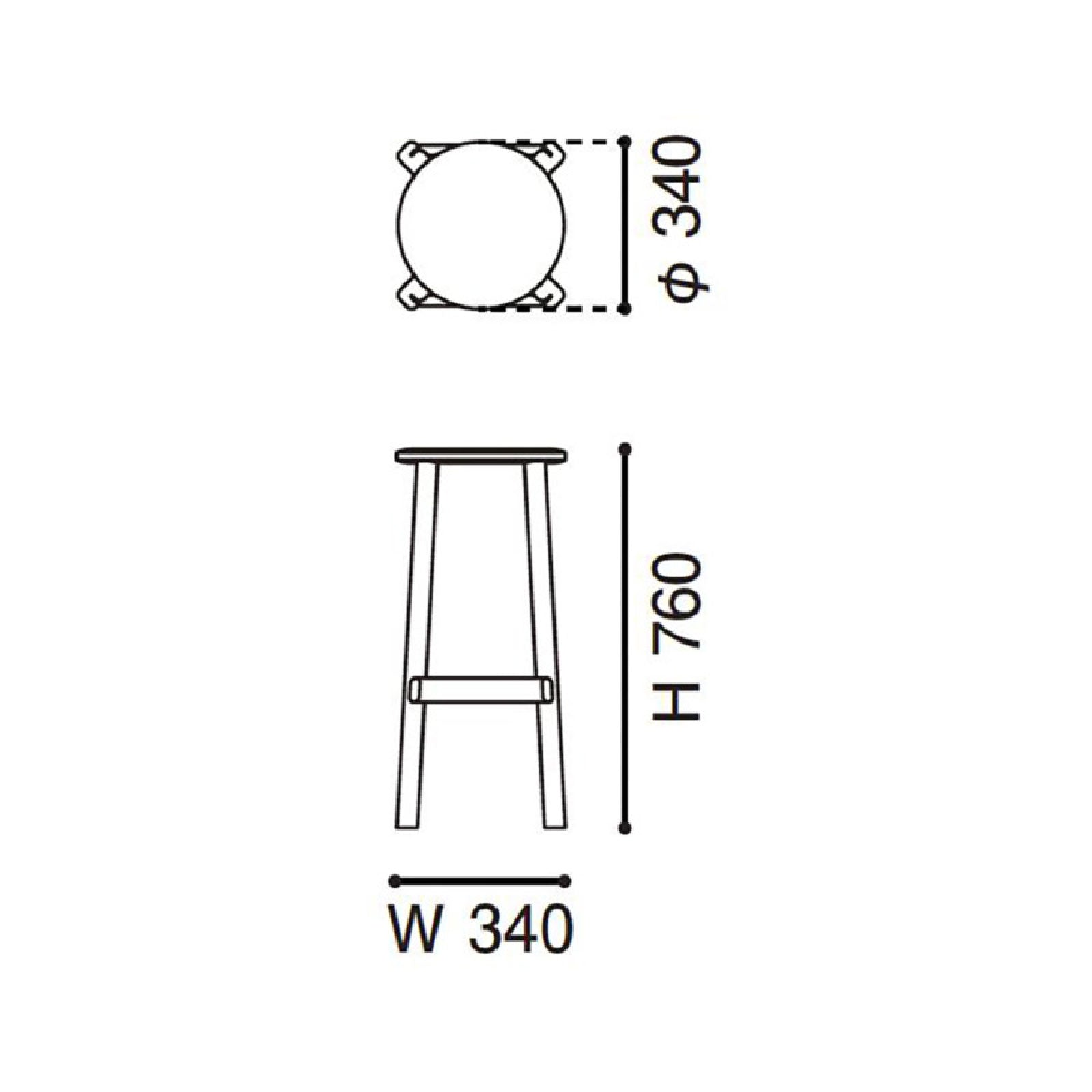 TABOURET DE BAR HAUT noir