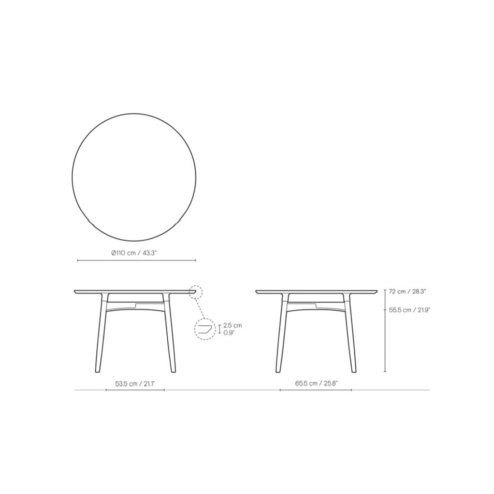 Table ronde de salle à manger