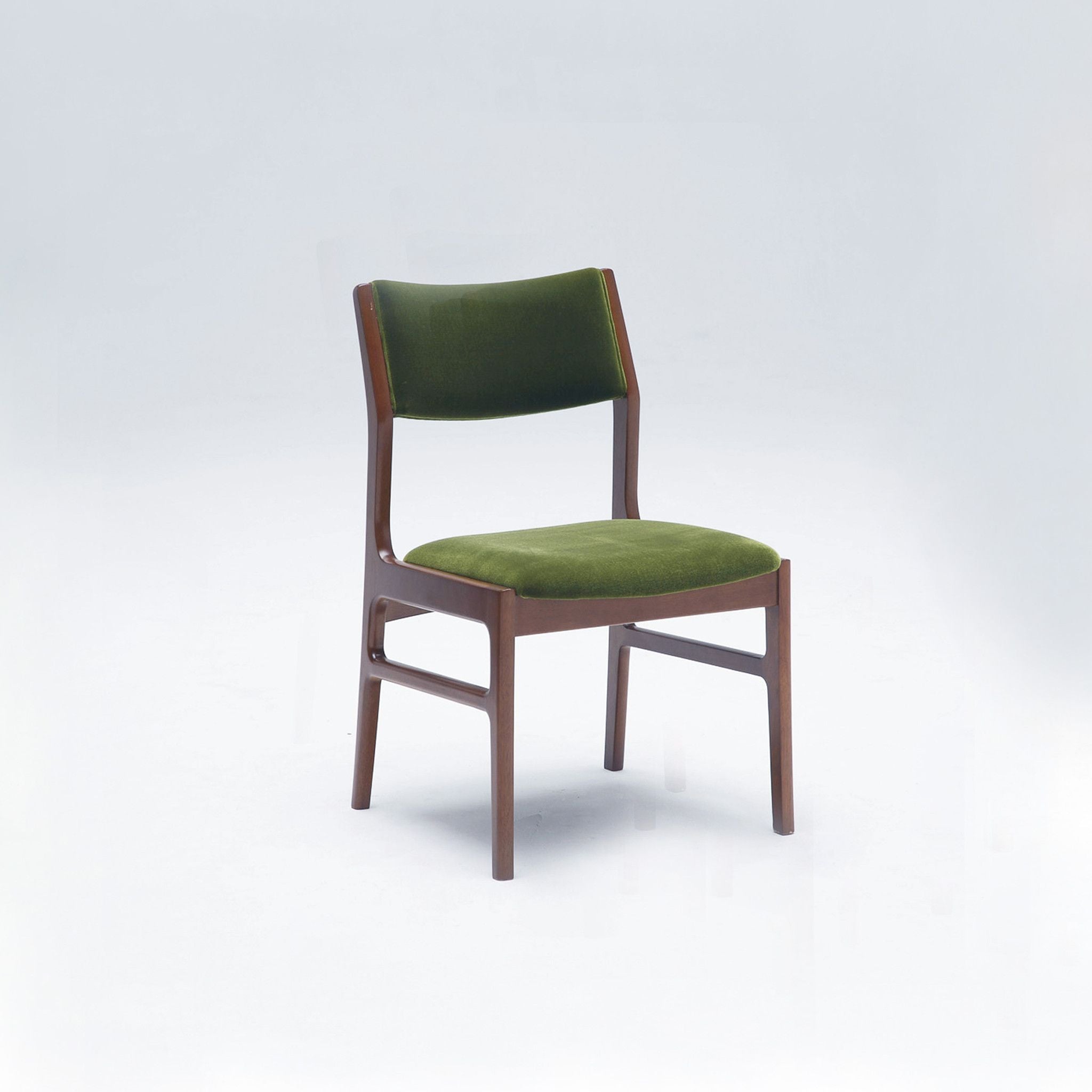 chaise de salle à manger sans accoudoirs, vert moquette