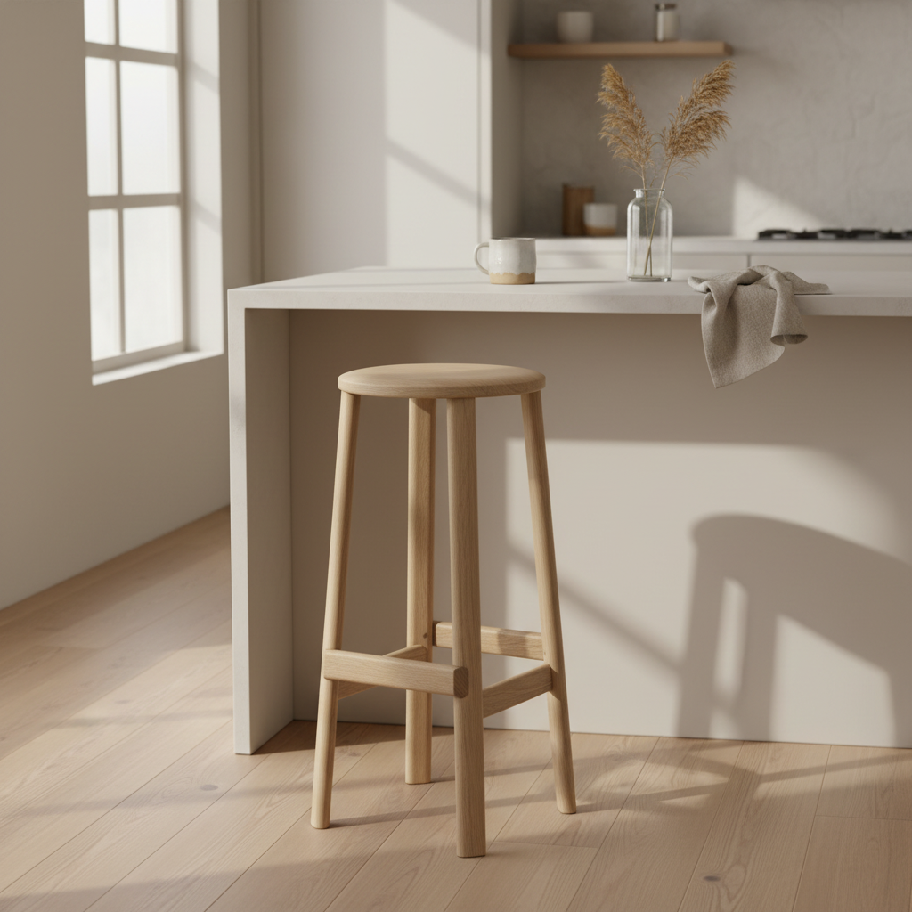 BARSTOOL HIGH pure oak - 场景图