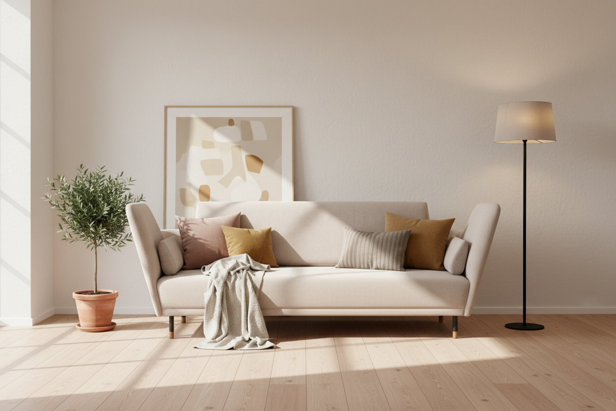 Steel Legs Sofa 丰富场景图